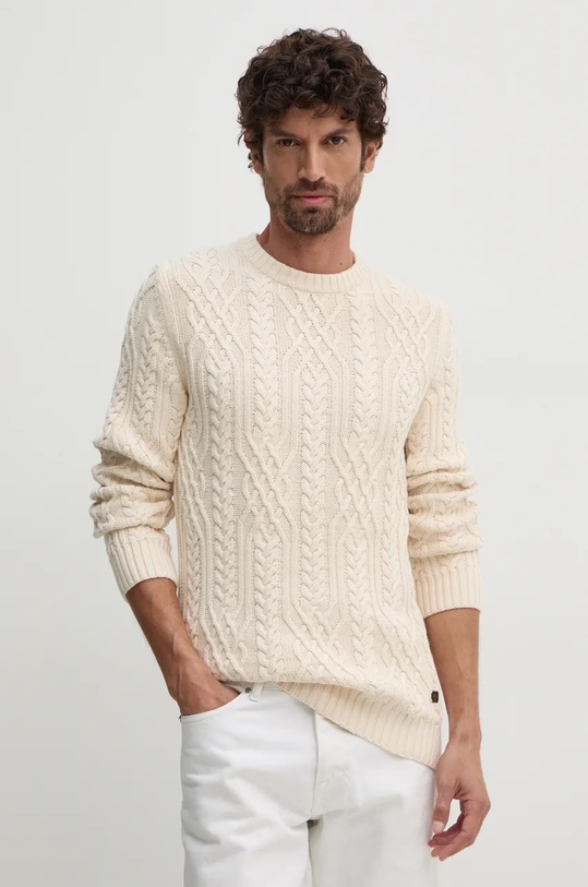 Joop! sweter bawełniany bawełna beżowy 30043085