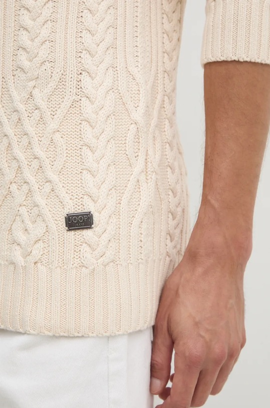 Joop! sweter bawełniany 30043085 beżowy