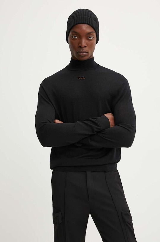 Diesel pulover de lana K-GIL negru A12445.0CHAU