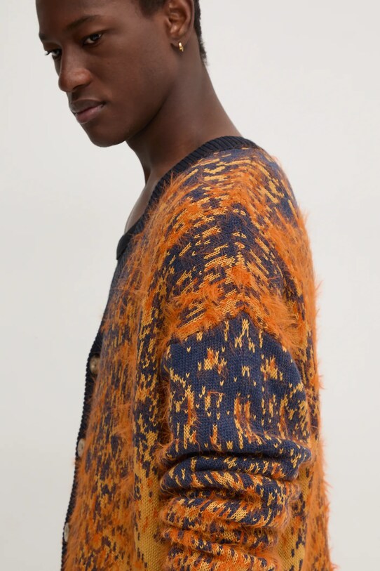 Diesel cardigan din amestec de lana K-RANGER portocaliu A14918.0QKAI