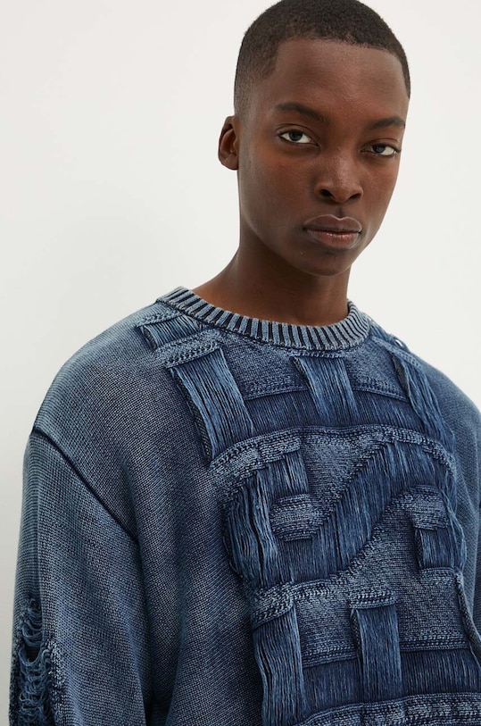 Diesel maglione in cotone K-ROTTISSIMO blu navy A15478.0AJCZ