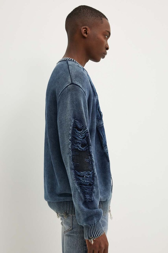 Diesel maglione in cotone K-ROTTISSIMO A15478.0AJCZ blu navy