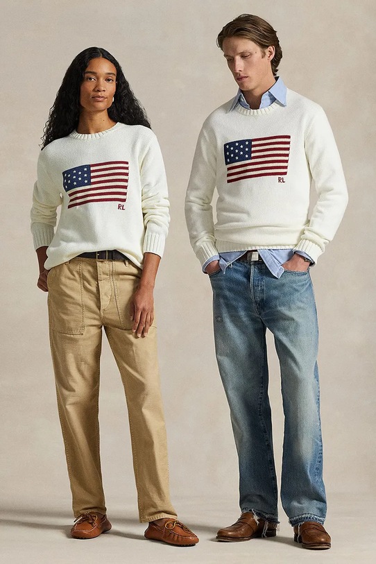 Polo Ralph Lauren sweter bawełniany biały 710718281