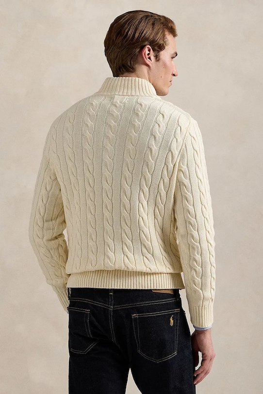 Polo Ralph Lauren sweter bawełniany 710810841 beżowy AW25