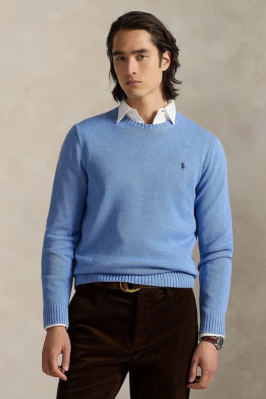 Polo Ralph Lauren pamut pulóver pamut kék 710810846