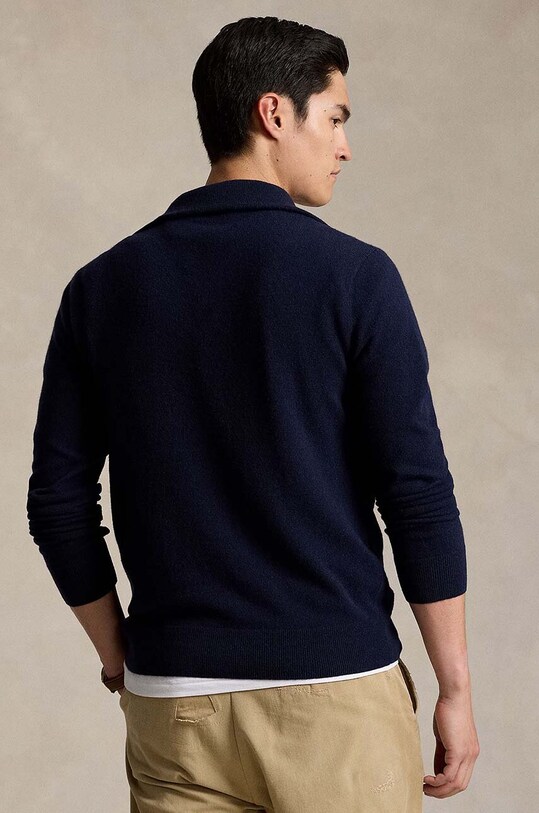 Вовняний светр Polo Ralph Lauren 710946002 блакитний NC24