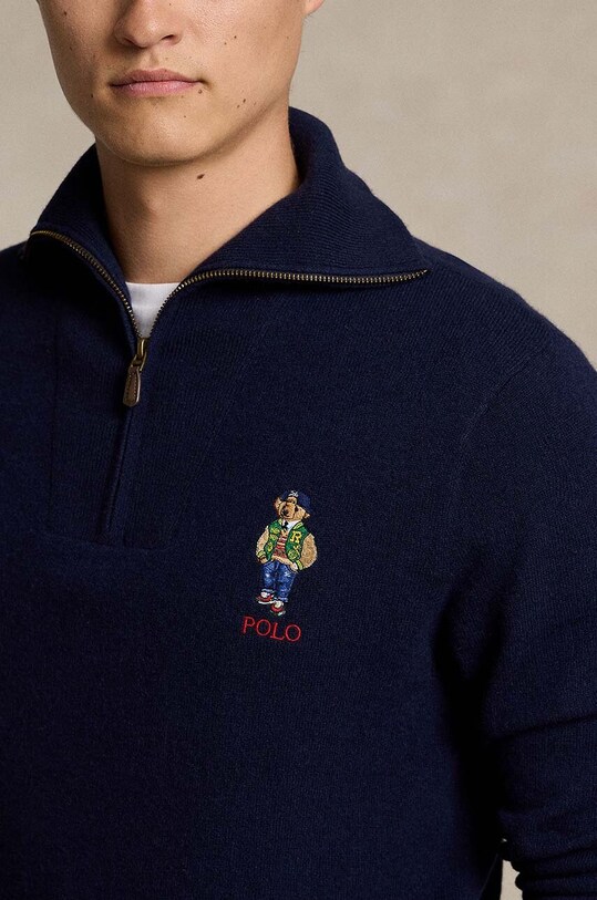 Вовняний светр Polo Ralph Lauren блакитний 710946002