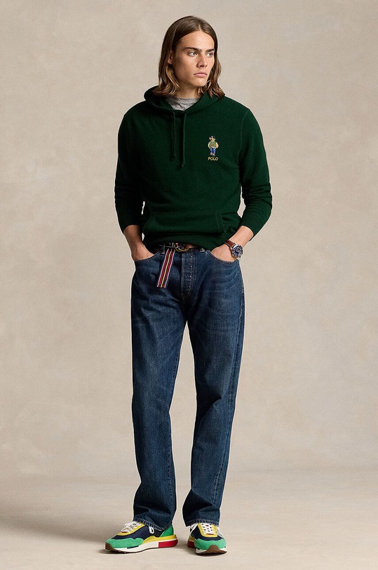 Odzież Polo Ralph Lauren sweter wełniany 710946003 zielony