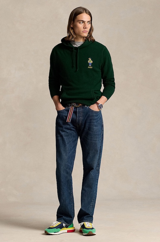 Odzież Polo Ralph Lauren sweter wełniany 710946003 zielony