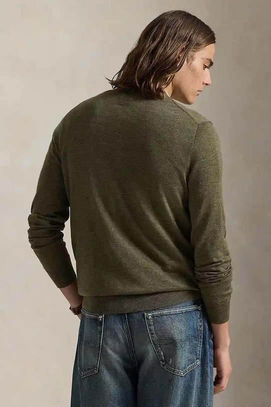 Polo Ralph Lauren sweter wełniany 710946143 zielony AW25