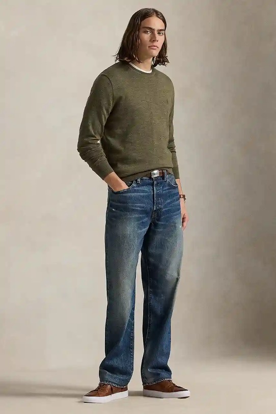 Odzież Polo Ralph Lauren sweter wełniany 710946143 zielony