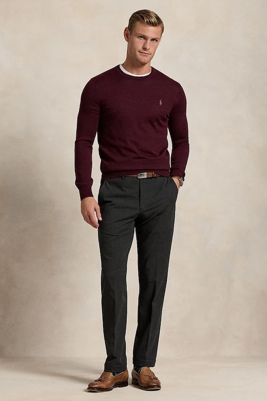 Îmbrăcăminte Polo Ralph Lauren pulover de lână 710946143 burgundia