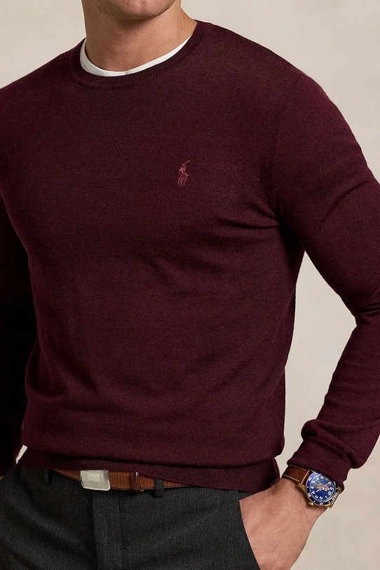 Polo Ralph Lauren maglione in lana granata 710946143