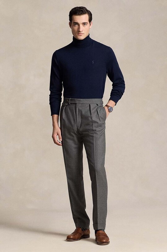 Odzież Polo Ralph Lauren sweter wełniany 710946145 niebieski