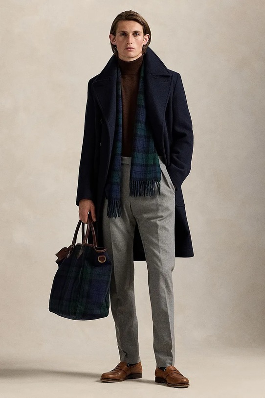 Odzież Polo Ralph Lauren sweter wełniany 710946145 brązowy