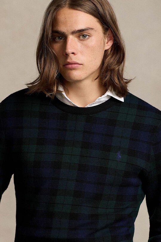 Вовняний светр Polo Ralph Lauren зелений 710949279