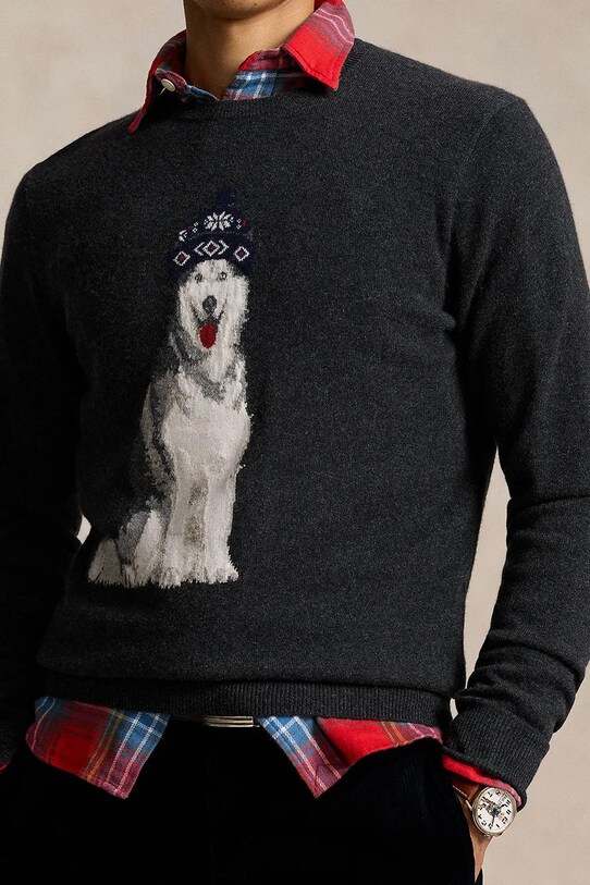 Ρούχα Πουλόβερ κασμίρ Polo Ralph Lauren 710949282 γκρί