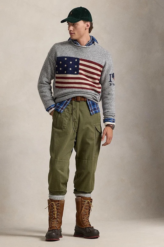Oblečenie Vlnený sveter Polo Ralph Lauren 710949283 sivá