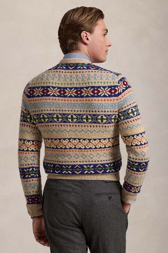 Polo Ralph Lauren sweter wełniany 710949291 beżowy AW24