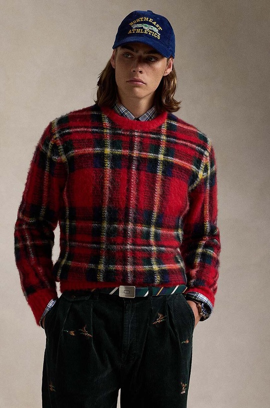 Μάλλινο πουλόβερ Polo Ralph Lauren μαλλί κόκκινο 710949292