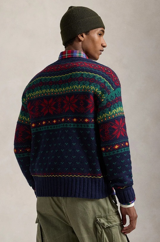 Vlnený sveter Polo Ralph Lauren 710949297 modrá AW24