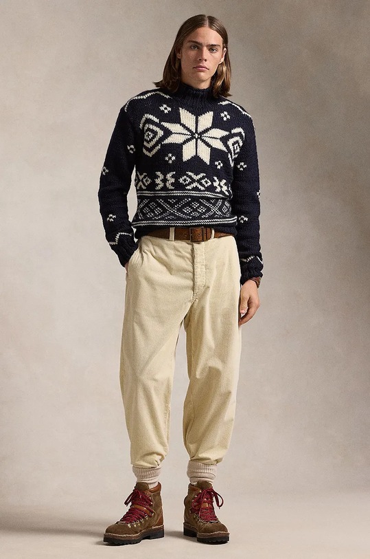 Oblečení Vlněný svetr Polo Ralph Lauren 710949302 námořnická modř