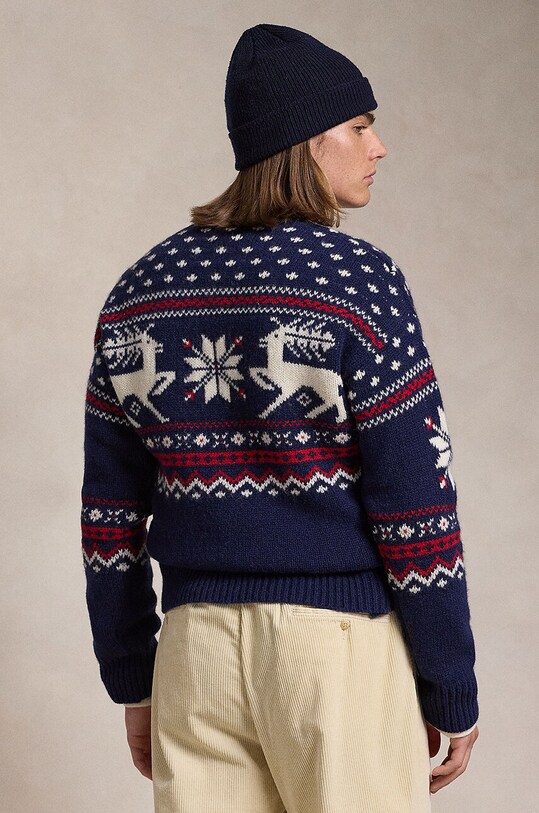 Polo Ralph Lauren pulover de lana 710949303 albastru AW24