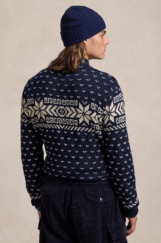 Хлопковый свитер Polo Ralph Lauren 710949304 голубой AW24