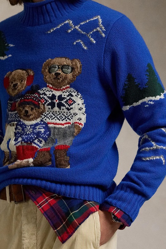 Oblečenie Vlnený sveter Polo Ralph Lauren 710952385 modrá