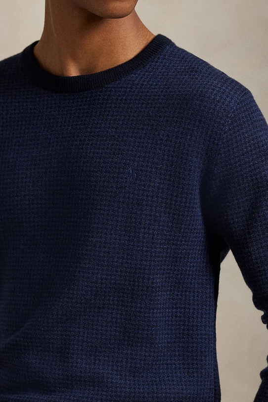 Vlněný svetr Polo Ralph Lauren námořnická modř 710949280