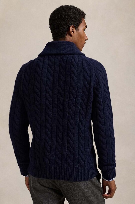 Шерстяной кардиган Polo Ralph Lauren 710956609 голубой AW24