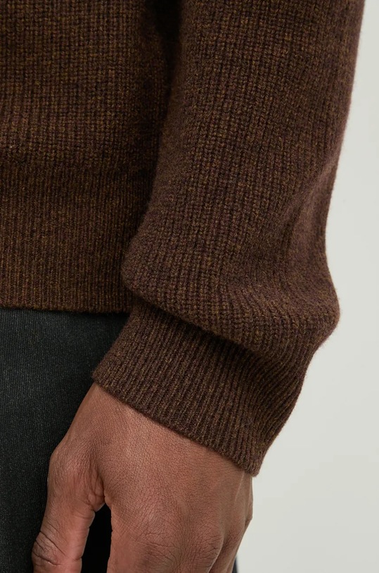 Шерстяной свитер Samsoe Samsoe SAISAKS M24300014 коричневый