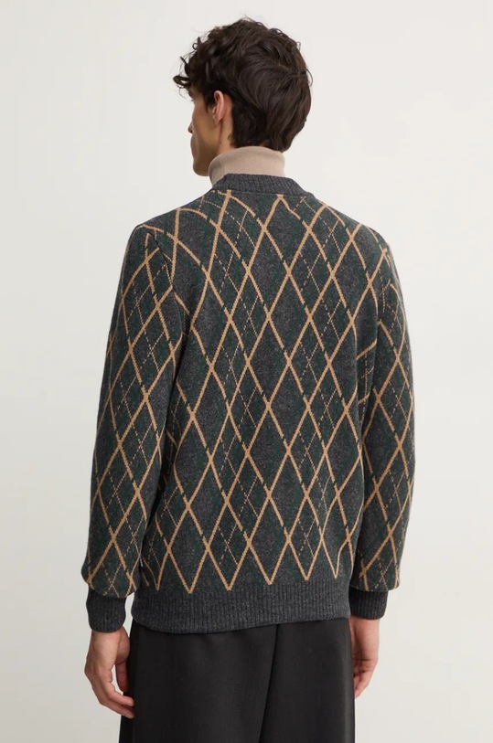 Barbour kardigan wełniany MKN1594 szary AW24