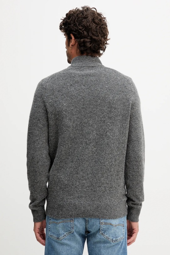 Odzież Barbour sweter wełniany MKN1590 szary