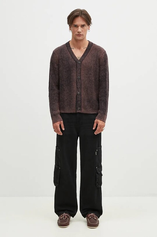 Paul Smith cardigan din amestec de lana M1R.917Y.N02506 maro