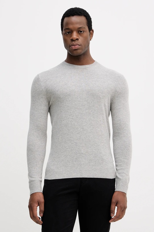 Svetr z vlněné směsi Sisley šedá 102HS1B17