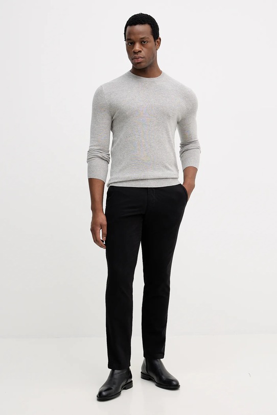 Svetr z vlněné směsi Sisley 102HS1B17 šedá AW25