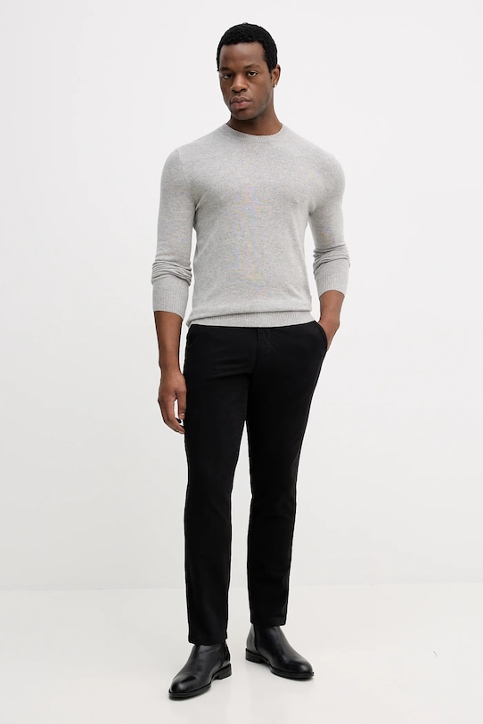 Svetr z vlněné směsi Sisley 102HS1B17 šedá AW25