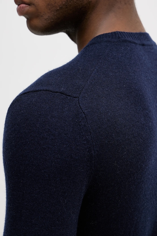 Svetr z vlněné směsi Sisley 102HS1B17 námořnická modř