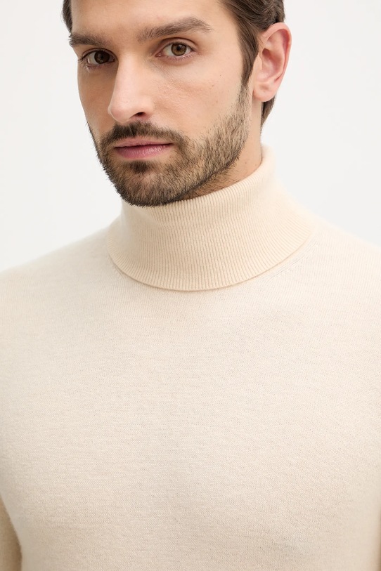 Sisley sweter z domieszką wełny beżowy 102HS2177