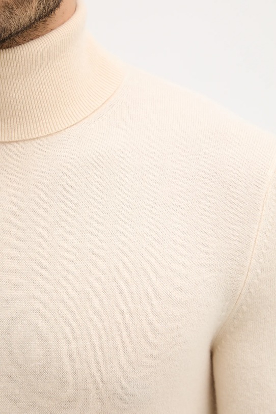 Sisley sweter z domieszką wełny 102HS2177 beżowy