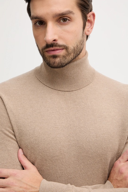 Sisley sweter z domieszką wełny beżowy 102HS2177