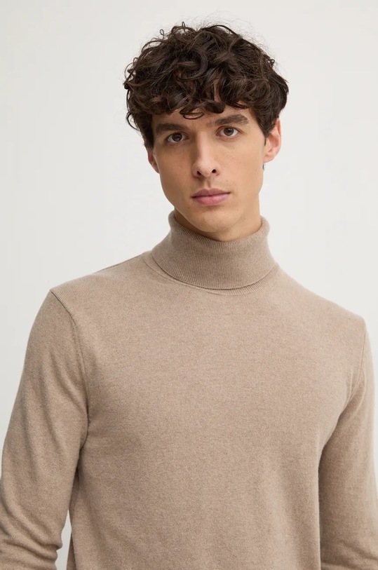 Sisley maglione in misto lana beige 102HS2177