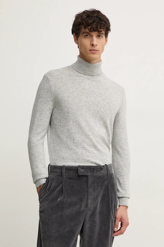 Свитер с примесью шерсти Sisley с добавлением шерсти серый 102HS2177