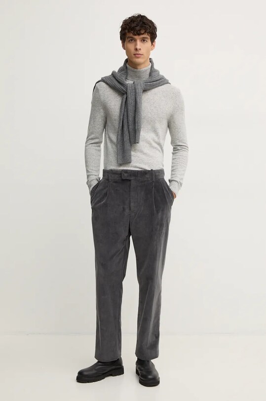 Светр з домішкою вовни Sisley 102HS2177 сірий AW24