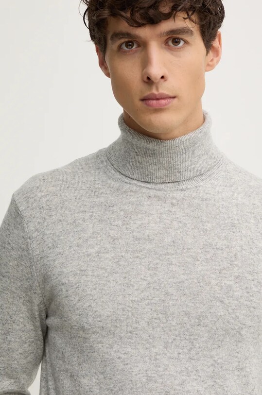 Свитер с примесью шерсти Sisley серый 102HS2177