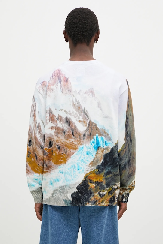 Odjeća Pamučni pulover Vans Premium Classics LX Printed Knit Sweater VN000HMFWHT1 plava