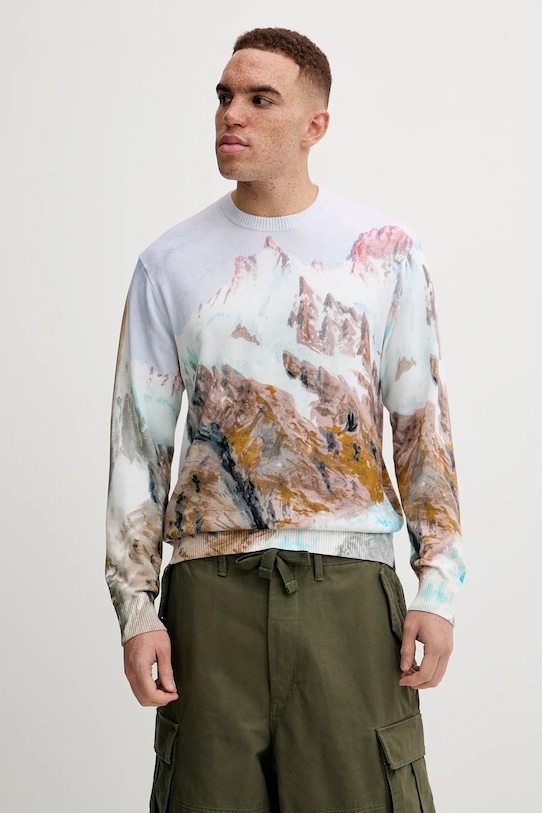 Pamučni pulover Vans Premium Classics LX Printed Knit Sweater pamuk šarena VN000HMFWHT1