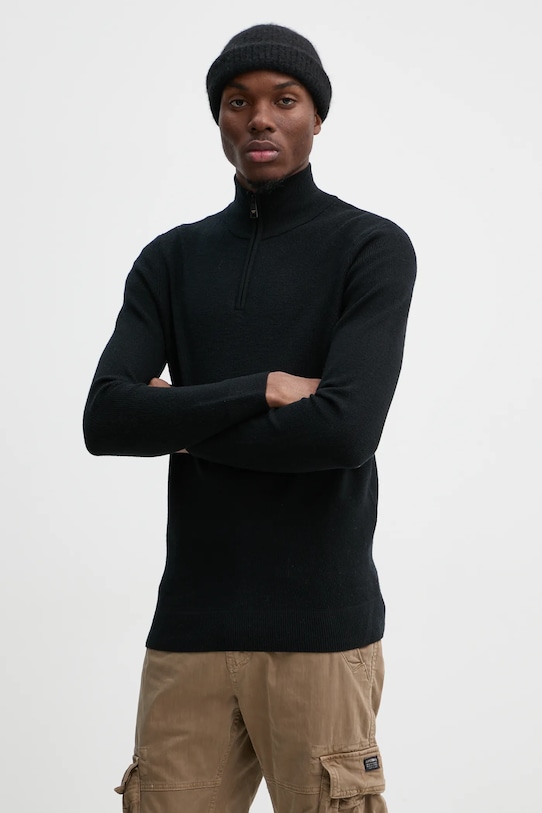 Superdry sweter wełniany pozostałe czarny M6110616A.02A