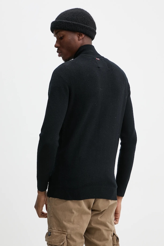 Odzież Superdry sweter wełniany M6110616A.02A czarny